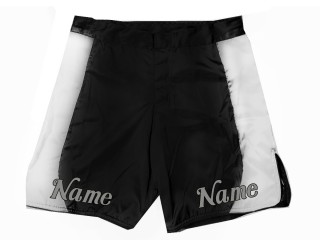 Personlig MMA Shorts : Svart-Hvit