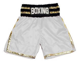 Personlig Boxing Shorts : KNBSH-039-Hvit