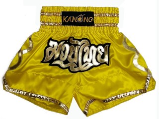 Kanong Muay Thaiboksing Shorts Kickboksing : KNS-121-Gul