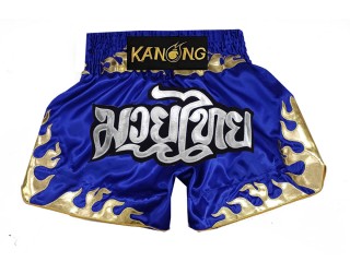 Kanong Muay Thaiboksing Shorts Kickboksing : KNS-145-Blå