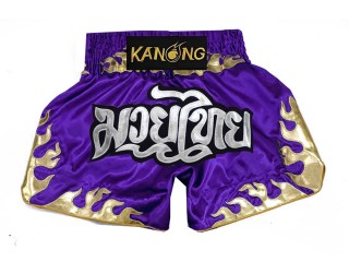 Kanong Muay Thaiboksing Shorts Kickboksing : KNS-145-Lilla