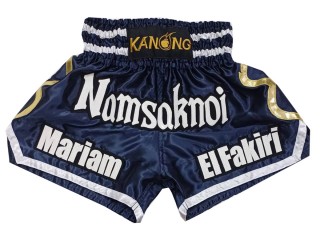 Personlig Muay Thai Shorts : KNSCUST-1250-Marineblå