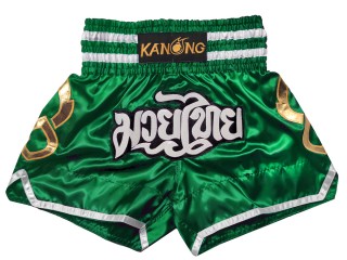Kanong Muay Thaiboksing Shorts Kickboksing : KNS-143-Grønn
