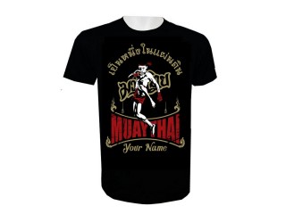 Legg til navn Muay Thai T-skjorte : KNTSHCUST-009