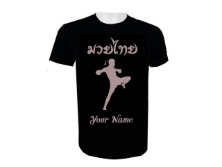 Legg til navn Muay Thai T-skjorte : KNTSHCUST-015