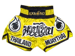 Kanong Muay Thaiboksing Shorts Kickboksing dame : KNS-118-Gul