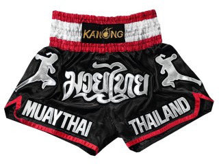 Kanong Muay Thai boksing Shorts barn : KNS-133-Svart-K