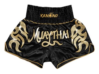 Kanong Muay Thai boksing Shorts barn : KNS-134-Svart-K