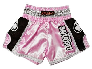 Kanong Retro Muay Thai Shorts dame : KNSRTO-208-Rosa