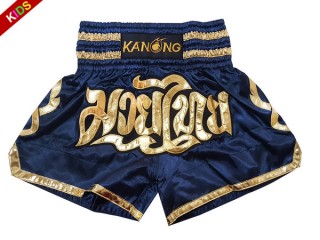 Kanong Shorts Kickboksing barn: KNS-121-Marineblå