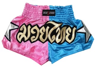 Boxsense Boksing shorts barn : BXSKID-006 Rosa/Lyse blå