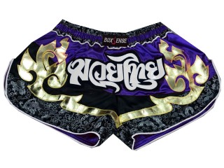 Boxsense Retro Muay Thai Shorts : BXSRTO-028-Blå