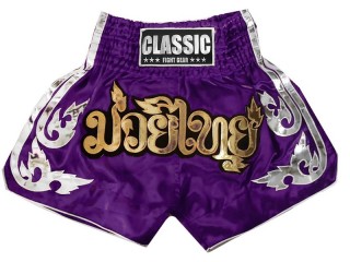 Classic Muay Thai Boksing Shorts : CLS-015-Lilla