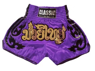 Classic Muay Thaiboksing Shorts Kickboksing : CLS-016-lilla