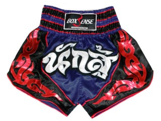 Boxsense Muay Thai Boksning Shorts : BXS-063-Marineblå