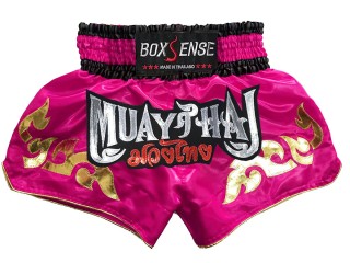 Boxsense Muay Thai Boksning Shorts dame : BXS-092-Mørk Rosa