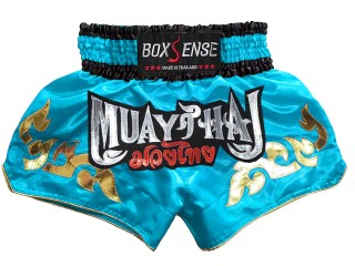 Boxsense Muay Thai Boksning Shorts : BXS-092-himmelblå
