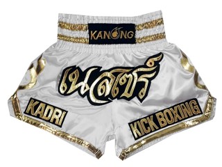Personlig Muay Thai Shorts : KNSCUST-1003 Hvit