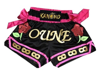 Personlig Muay Thai Shorts : KNSCUST-1005 Svart