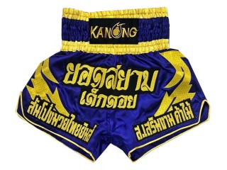 Personlig Muay Thai Shorts : KNSCUST-1015 Blå