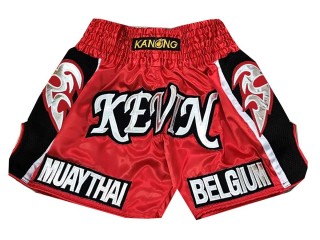 Personlig Muay Thai Shorts : KNSCUST-1031 Rosa
