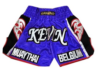 Personlig Muay Thai Shorts : KNSCUST-1032 Blå