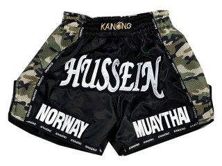 Personlig Muay Thai Shorts : KNSCUST-1034 Svart
