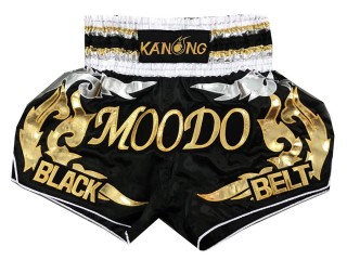 Personlig Muay Thai Shorts : KNSCUST-1048 Svart