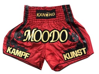 Personlig Muay Thai Shorts : KNSCUST-1055 Rød