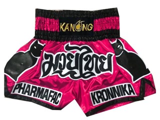 Personlig Muay Thai Shorts : KNSCUST-1060 Rosa