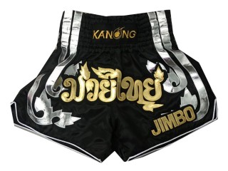 Personlig Muay Thai Shorts : KNSCUST-1062 Svart