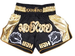 Personlig Muay Thai Shorts : KNSCUST-1063 Svart