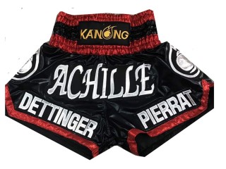 Personlig Muay Thai Shorts : KNSCUST-1078 Svart