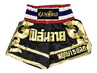 Personlig Muay Thai Shorts : KNSCUST-1099 Svart