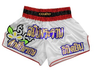 Personlig Muay Thai Shorts : KNSCUST-1133 Hvit