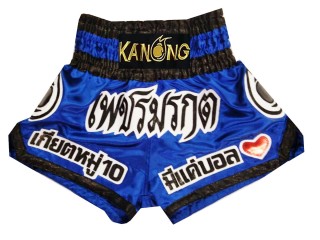 Personlig Muay Thai Shorts : KNSCUST-1139 Blå