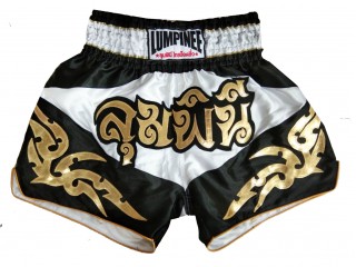 Lumpinee Muay Thai Kickboksning Shorts : LUM-049-Hvit