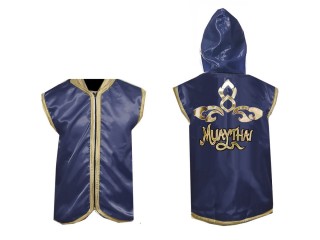 Kanong Muay Thai Gensere / Walk in Hoodies Jacket : Marineblå Lai Thai