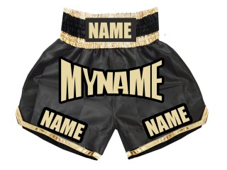 Personlig Boxing Shorts : KNBSH-008 Svart