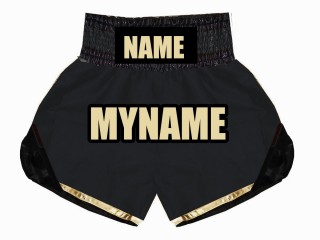 Personlig Boxing Shorts : KNBSH-022-Svart