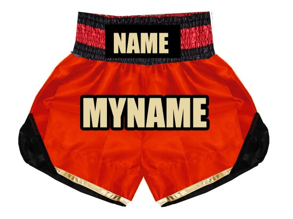 Personlig Boxing Shorts : KNBSH-022-Rød
