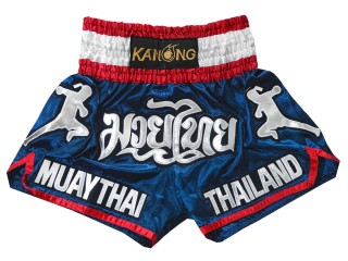Kanong Muay Thaiboksing Shorts Kickboksing : KNS-133-Marineblå