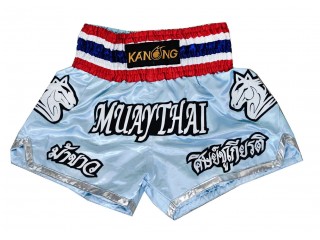 Personlig Muay Thai Shorts : KNSCUST-1145 Himmelblå
