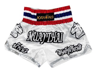 Personlig Muay Thai Shorts : KNSCUST-1146 Hvit