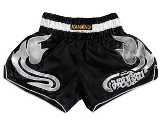 Kanong Retro Muay Thai Shorts : KNSRTO-209-Svart