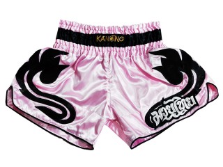 Kanong Retro Muay Thai Shorts dame : KNSRTO-209-Rosa