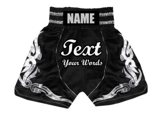 Personlig Boxing Shorts : KNBSH-024-Svart