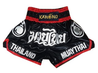 Kanong Muay Thaiboksing Shorts for barn : KNS-118-Svart