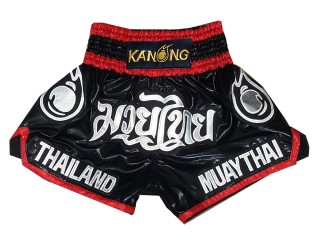 Kanong Muay Thaiboksing Shorts barn : KNS-118-Svart