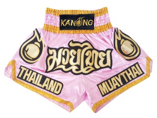 Kanong Muay Thaiboksing Shorts for barn : KNS-118-rosa